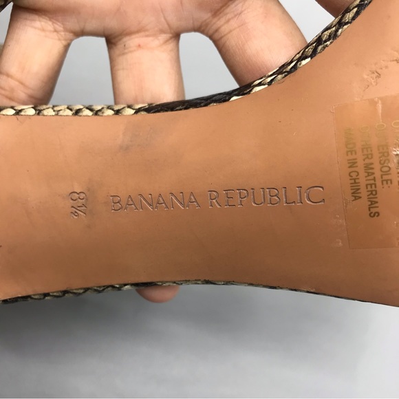 Banana Republic snake skin bare dress hells size 8.5 - Picture 10 of 10